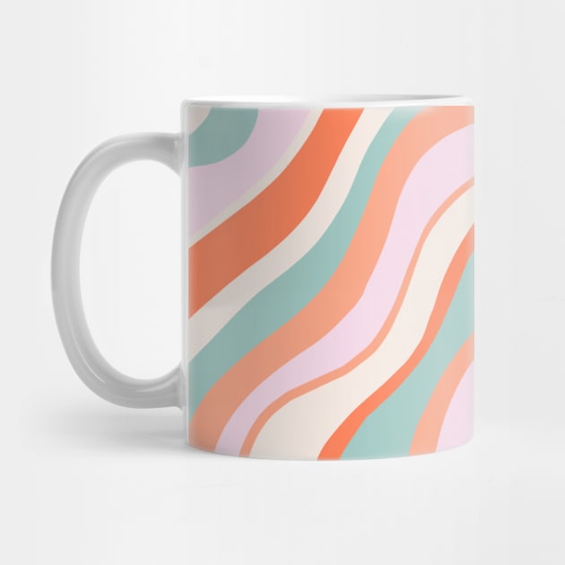 Psychedelic swirls - orange, pink and turquoise by Home Cyn Home 